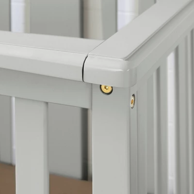 Cotton Candy Baby Crib 4 Heights With Toddler Rail - Soft Gray - South Shore 2 Cotton Candy Baby Crib 4 Heights With Toddler Rail - Soft Gray - South Shore - Image 2