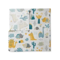Little Dino Boys Teal/Yellow 2 Pack Muslin Swaddling Blankets 11 Little Dino Boys Teal/Yellow 2 Pack Muslin Swaddling Blankets -Graco Shop GUEST 018751f6 153f 468b a345 7348be4bbe46
