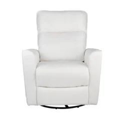 SECOND STORY HOME Soho Swivel Recliner Chair - White