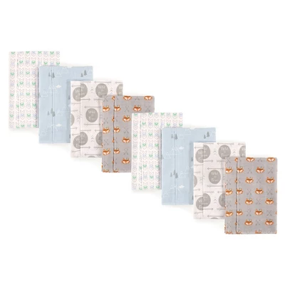Luvable Friends Unisex Baby Cotton Flannel Burp Cloths, Wild Free 8-Piece, One Size 1 Luvable Friends Unisex Baby Cotton Flannel Burp Cloths, Wild Free 8-Piece, One Size