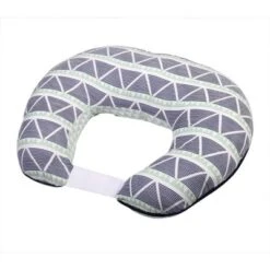 Bacati - 3 Pc Emma Aztec Mint/Navy Large Triangles Muslin Hugster Feeding & Infant Support Nursing Pillow With 2 Removable Zippered Covers -Graco Shop GUEST 03703183 edc0 4d73 8a3a 531384f7b24a