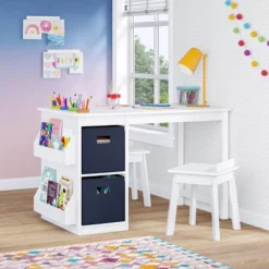 Kids' Art Activity Table With Storage And 2 Bonus Magnetic Display Bars White - RiverRidge Home 13 Kids' Art Activity Table With Storage And 2 Bonus Magnetic Display Bars White - RiverRidge Home -Graco Shop GUEST 04203fd6 9e1c 4709 8683 e048b9ee7f08