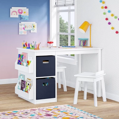 Kids' Art Activity Table With Storage And 2 Bonus Magnetic Display Bars White - RiverRidge Home 6 Kids' Art Activity Table With Storage And 2 Bonus Magnetic Display Bars White - RiverRidge Home - Image 6