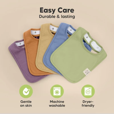 KeaBabies 8-Pack Organic Baby Bibs For Boy, Girl, Drool Bibs, Baby Bib For Girls, Boys, Newborn Teething Bibs 10 KeaBabies 8-Pack Organic Baby Bibs For Boy, Girl, Drool Bibs, Baby Bib For Girls, Boys, Newborn Teething Bibs - Image 10