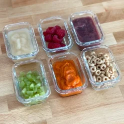 Sage Spoonfuls 6pk Durable Leakproof Glass Baby Food Storage Containers - Clear - 4oz -Graco Shop GUEST 063fb6aa ad19 4268 8ddf f69bc8a11657
