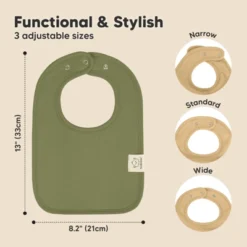 KeaBabies 8-Pack Organic Baby Bibs For Boy, Girl, Drool Bibs, Baby Bib For Girls, Boys, Newborn Teething Bibs