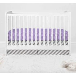 Bacati - Love Gray Lilac 10 Pc Crib Bedding Set With Long Rail Guard Cover -Graco Shop GUEST 0dde2911 bede 439d af1f 79057ce68405