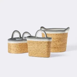 Wall Hanging Natural Woven Basket With Coiled Rope Handle - Gray - Cloud Island™ 5 Wall Hanging Natural Woven Basket With Coiled Rope Handle - Gray - Cloud Island™ -Graco Shop GUEST 0faca6ec f5e5 4bf0 a922 a8ab83492620