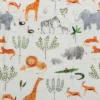 Loulou Lollipop Muslin Fitted Crib Sheet - Safari Jungle