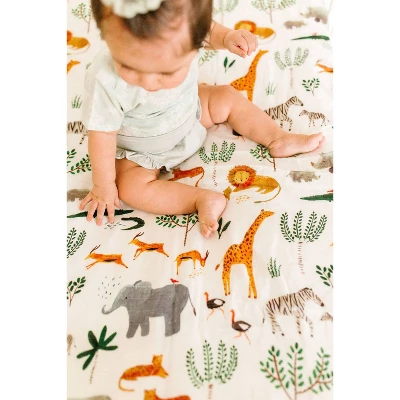 Loulou Lollipop Muslin Fitted Crib Sheet - Safari Jungle 3 Loulou Lollipop Muslin Fitted Crib Sheet - Safari Jungle - Image 3
