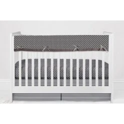 Bacati - Elephants White/Gray 6 Pc Crib Bedding Set With Long Rail Guard Cover -Graco Shop GUEST 10ca5d77 ff34 4e86 ba17 4a9c01041331