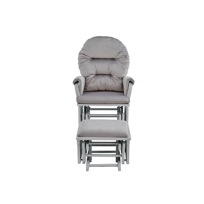 Suite Bebe Madison Glider And Ottoman - Gray Wood And Light Cloud Gray Fabric 3 Suite Bebe Madison Glider And Ottoman - Gray Wood And Light Cloud Gray Fabric - Image 3