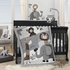Lambs & Ivy Urban Jungle Gray/Brown Lion & Elephant Musical Baby Crib Mobile 5 Lambs & Ivy Urban Jungle Gray/Brown Lion & Elephant Musical Baby Crib Mobile -Graco Shop GUEST 1578ce5b 4518 493f 8ab5 cbb49bfb31bf
