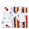 Hudson Baby Infant Girl Cotton Flannel Burp Cloths, Wildflower, One Size