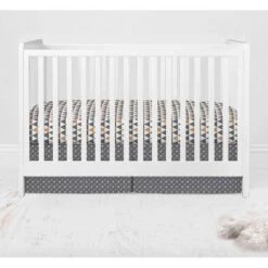 Bacati - Woodlands Forest Animals Beige/Grey 6 Pc Crib Bedding Set With Long Rail Guard Cover -Graco Shop GUEST 160e4fb7 e999 4760 b0d3 c906da934441