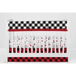 Bacati - Lumberjack Red Black Gray 10 Pc Crib Bedding Set With Long Rail Guard Cover -Graco Shop GUEST 1662bdcc d626 4da6 8316 76e643604cc0 1