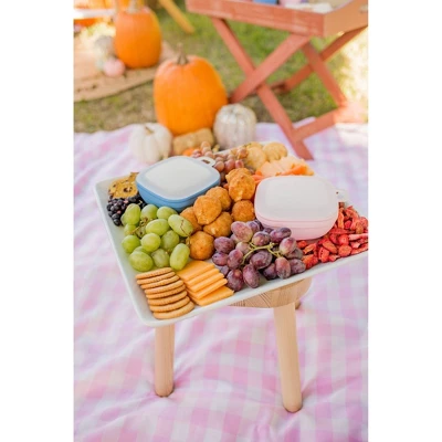 Re-Play Silicone Suction Bowl With Lid - Denim 2 Re-Play Silicone Suction Bowl With Lid - Denim - Image 2