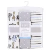 Hudson Baby Infant Boy Quilted Cotton Swaddle Wrap 3pk, Royal Safari, 0-3 Months