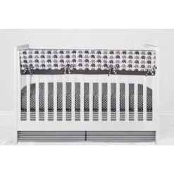 Bacati - Elephants White/Gray 6 Pc Crib Bedding Set With Long Rail Guard Cover -Graco Shop GUEST 19c0362a 7961 4a96 99b7 3164a20166f8