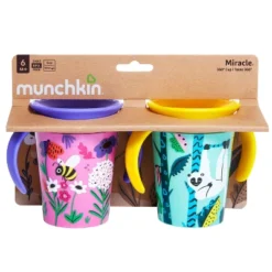 Munchkin Miracle 360 Wildlove Sippy Cup - Bee/Lemur - 2pk/6oz Each -Graco Shop GUEST 1a4002c8 3d68 4b0e 8400 e81e93e9ca52