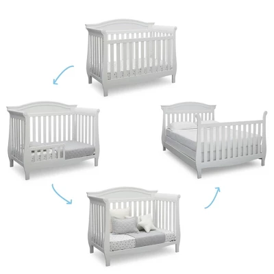 Delta Children Lancaster 4-in-1 Convertible Crib - Bianca White 3 Delta Children Lancaster 4-in-1 Convertible Crib - Bianca White - Image 3