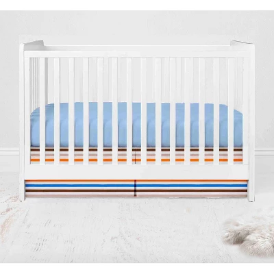 Bacati - Mod Sports Blue Orange Chocolate 4 Pc Crib Bedding Set With Diaper Caddy 4 Bacati - Mod Sports Blue Orange Chocolate 4 Pc Crib Bedding Set With Diaper Caddy - Image 4