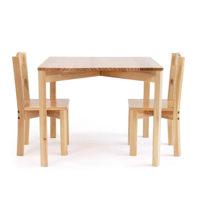 3pc Hayden Kids' Table And Chair Set Tan - Humble Crew 1 3pc Hayden Kids' Table And Chair Set Tan - Humble Crew