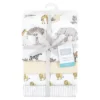 Hudson Baby Cotton Flannel Receiving Blankets, Neutral Safari World, One Size