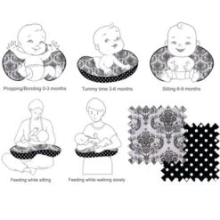 Bacati - 3 Pc Classic Damask Black Hugster Feeding & Infant Support Nursing Pillow -Graco Shop GUEST 1d31d088 47ae 45d4 88ab 61f3016ded63