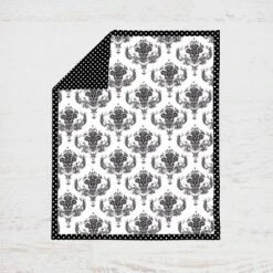 Bacati - Classic Damask Black/Grey/White 6 Pc Crib Bedding Set With Long Rail Guard Cover -Graco Shop GUEST 1d8b8290 40d4 4f5b a0de 8816dda83a1e