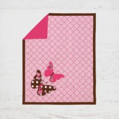 Bacati - Butterfly Pink Chocolate 10 Pc Crib Bedding Set With 2 Crib Fitted Sheets -Graco Shop GUEST 20d86218 20bc 44ad 9c6f 4538a6a7dc40 1