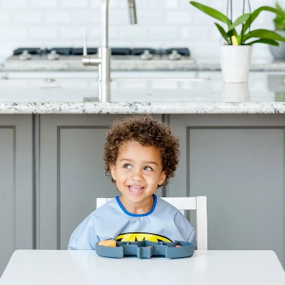 Bumkins DC Comics Batman Grip Dish - Gray 9 Bumkins DC Comics Batman Grip Dish - Gray - Image 9