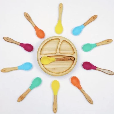 Avanchy Bamboo Baby Training Spoon - 5pk 1 Avanchy Bamboo Baby Training Spoon - 5pk