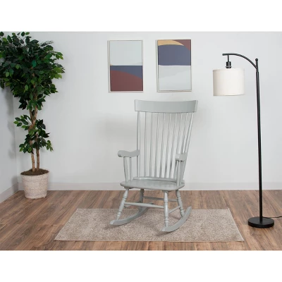 Gift Mark Modern Wooden Rocking Chair - Gray 1 Gift Mark Modern Wooden Rocking Chair - Gray