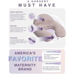 Pharmedoc Nursing Pillow For Breastfeeding - Breast Feeding Pillows With Safety Bumper & Adjustable Waist Straps - Removable Cover - Baby Essentials For Newborn - Full Support For Mom & Baby -Graco Shop GUEST 244b126e f15b 414e 9122 456de432c31a