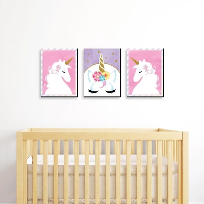 Big Dot Of Happiness Rainbow Unicorn - Baby Girl Nursery Wall Art And Kids Room Decorations - Gift Ideas - 7.5 X 10 Inches - Set Of 3 Prints 1 Big Dot Of Happiness Rainbow Unicorn - Baby Girl Nursery Wall Art And Kids Room Decorations - Gift Ideas - 7.5 X 10 Inches - Set Of 3 Prints