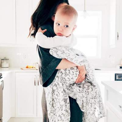 Bebe Au Lait Muslin Swaddle Blanket Set 2 Bebe Au Lait Muslin Swaddle Blanket Set - Image 2