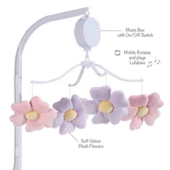 Bedtime Originals Lavender Floral Musical Baby Crib Mobile Soother Toy -Graco Shop GUEST 27b0a0fa 7dd6 4044 bb97 fb59d0259a67