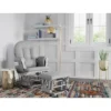 Storkcraft Hoop Glider And Ottoman - Pebble Gray Frame/Light Gray Fabric