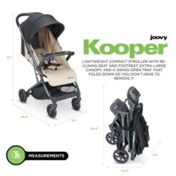 Joovy Kooper Lightweight Compact Single Stroller With Tray, Sand -Graco Shop GUEST 2a300748 dc3f 45a8 991c 30a3aaccbcc6
