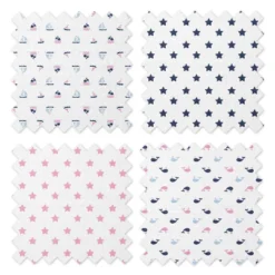 Bacati - Little Sailor Blue/Navy/Pink Girls Muslin Swaddling Blankets Set Of 4 -Graco Shop GUEST 2b693815 db54 41ce a089 7252f3e2cba4