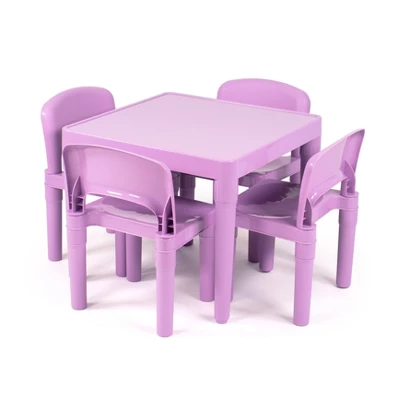 5pc Kids' Lightweight Plastic Table And Chair Set - Humble Crew 4 5pc Kids' Lightweight Plastic Table And Chair Set - Humble Crew - Image 4