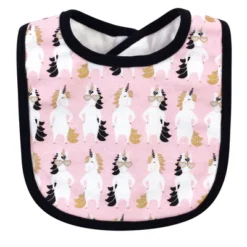 Hudson Baby Infant Girl Cotton Bib And Headband Set 5pk, Sparkle Unicorn, One Size