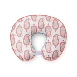Bacati - 3 Pc Sophia Paisley Aqua/Coral Hugster Feeding & Infant Support Nursing Pillow