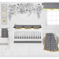 Bacati - Love Aztec Print Black Gold 10 Pc Crib Bedding Set With Long Rail Guard Cover 12 Bacati - Love Aztec Print Black Gold 10 Pc Crib Bedding Set With Long Rail Guard Cover -Graco Shop GUEST 2dbe5fe5 e308 4fe9 bef3 bce54e7ef4b4