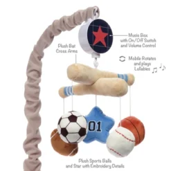 Lambs & Ivy Baby Sports Musical Baby Crib Mobile Soother Toy - Gray -Graco Shop GUEST 2e88b92f bc57 42ff 9963 1306527f0a05