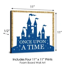 Big Dot Of Happiness Royal Prince Charming - Kids Room, Nursery Decor & Home Decor - 11 X 11 Inches Nursery Wall Art - Set Of 4 Prints For Baby's Room -Graco Shop GUEST 2ec5e3b3 b26c 4452 a7c2 8c8adbd04554