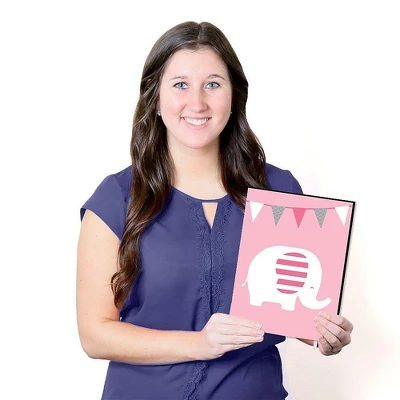 Big Dot Of Happiness Pink Elephant - Baby Girl Nursery Wall Art And Kids Room Decorations - Gift Ideas - 7.5 X 10 Inches - Set Of 3 Prints 4 Big Dot Of Happiness Pink Elephant - Baby Girl Nursery Wall Art And Kids Room Decorations - Gift Ideas - 7.5 X 10 Inches - Set Of 3 Prints - Image 4