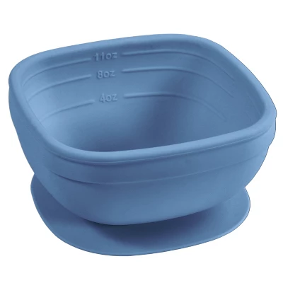 Re-Play Silicone Suction Bowl With Lid - Denim 3 Re-Play Silicone Suction Bowl With Lid - Denim - Image 3