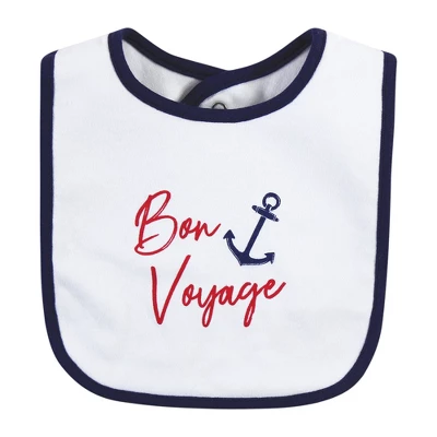 Hudson Baby Infant Boy Cotton Bibs, Captain, One Size 5 Hudson Baby Infant Boy Cotton Bibs, Captain, One Size - Image 5